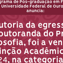 Dissertação vencedora de premio de filosofia